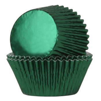 Cupcake Baking Cases - Metallic Green